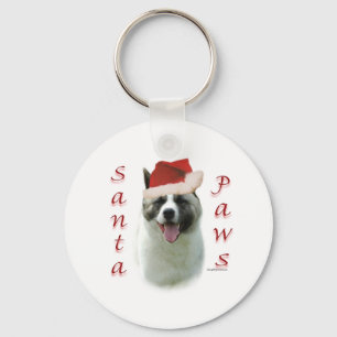 Akita Santa Tassar Nyckelring
