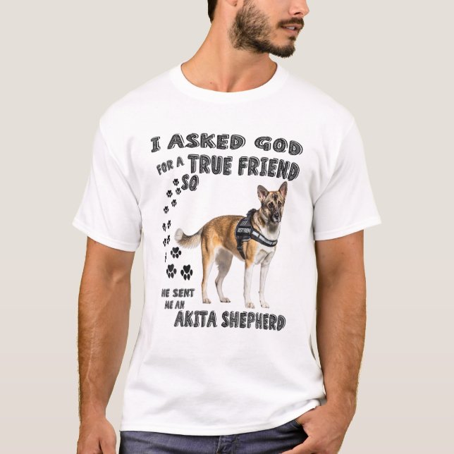 Akita Shepherd Quote Mamma Pappa Costume, Shepkita T Shirt (Framsida)