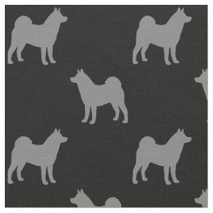 Akita Silhouettesmönster Tyg