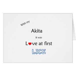 Akita Slickar design Hälsningskort