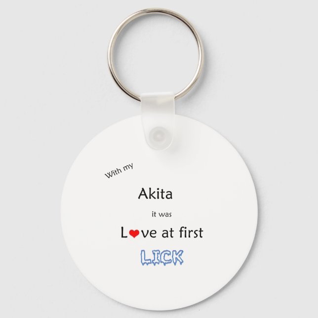 Akita Slickar design Nyckelring (Framsida)