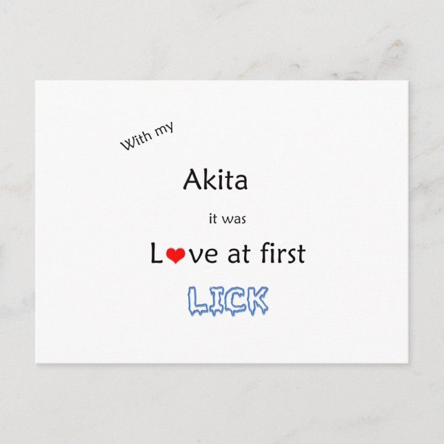 Akita Slickar design Vykort (Framsida)