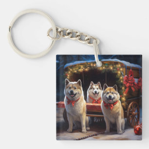 Akita Snowy Sleigh Ride Juldekan