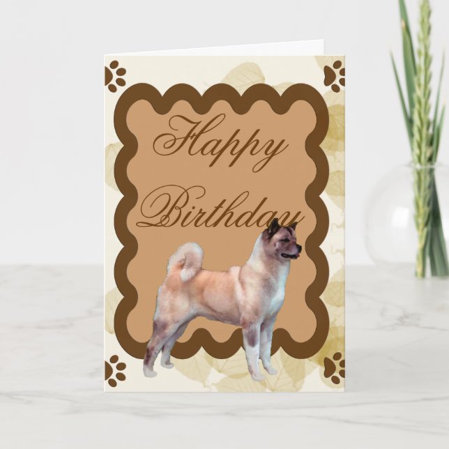 Akita ~ Tan Lövs Motiff Kort (Framsida)