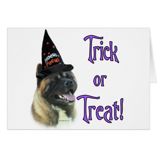 Akita Trick Hälsningskort (Framsidan Horizontal)