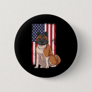 Akita USA flagga Knapp