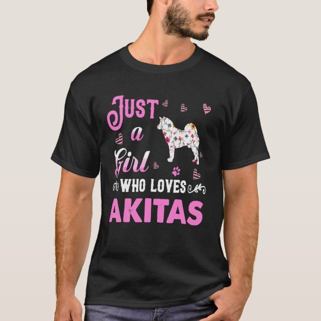 Akita - Vem Kärlek Akitas T Shirt (Framsida)