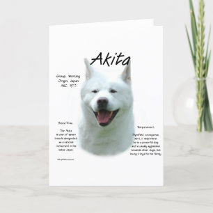 Akita (vit) historiedesign helgkort