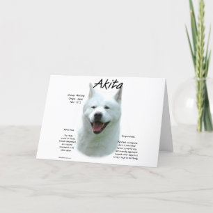 Akita (vit) historiedesign helgkort