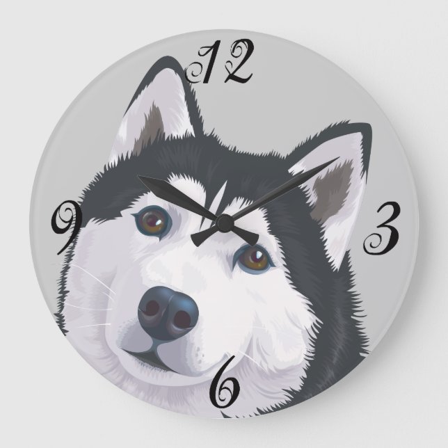 Akita Wall Clock Stor Klocka (Framsida)