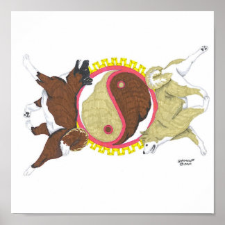 akita yin och yang 2 poster
