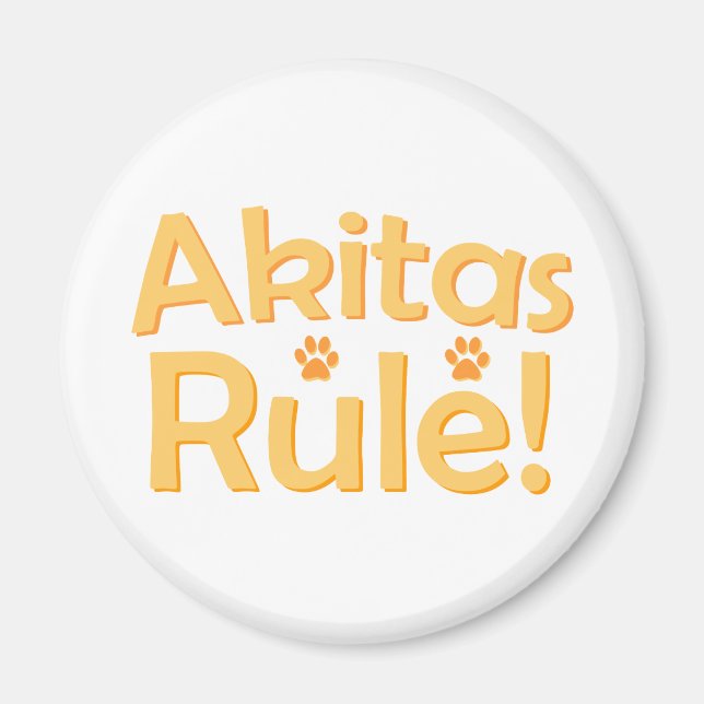 Akitas Rule! Magnet (Framsidan)
