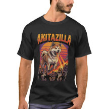Akitazilla Jätte Akita Hund Monster Filmparodi
