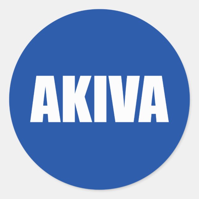 Akiva Runt Klistermärke (Framsida)