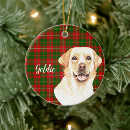 Akkumulerad Labradors vattenfärgshund Personlig Julgransprydnad Keramik