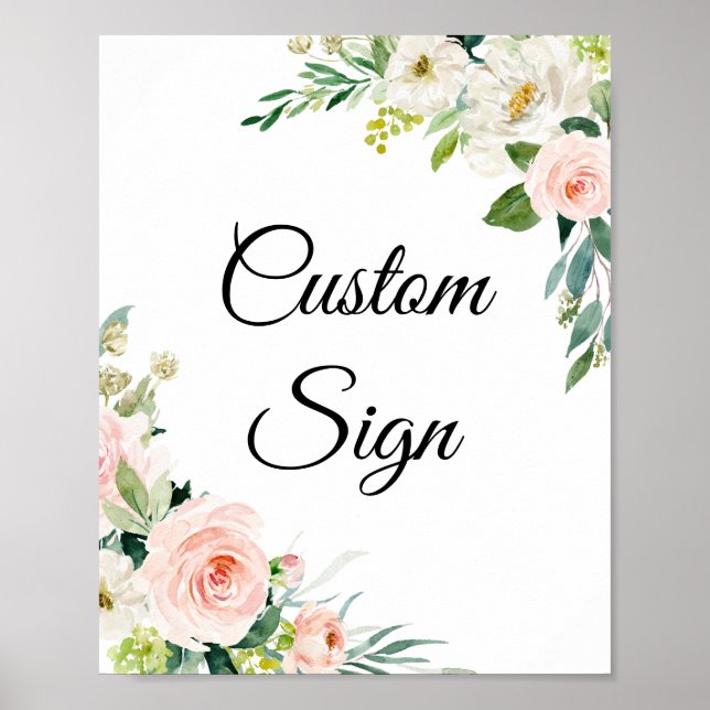 Akkuratmålade vackra trädgårdsblommor Personliga Poster (Framsidan)