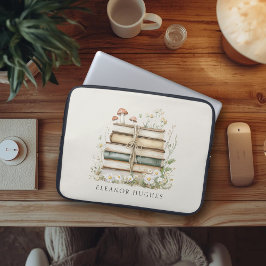 Akkvattenfärg Blommig Vintageböcker Personlig Laptop Fodral