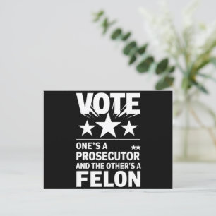 Åklagare kontra felonvotare Rolig politisk Vykort
