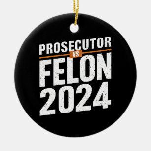 Åklagare Vs Felon 2024 Julgransprydnad Keramik