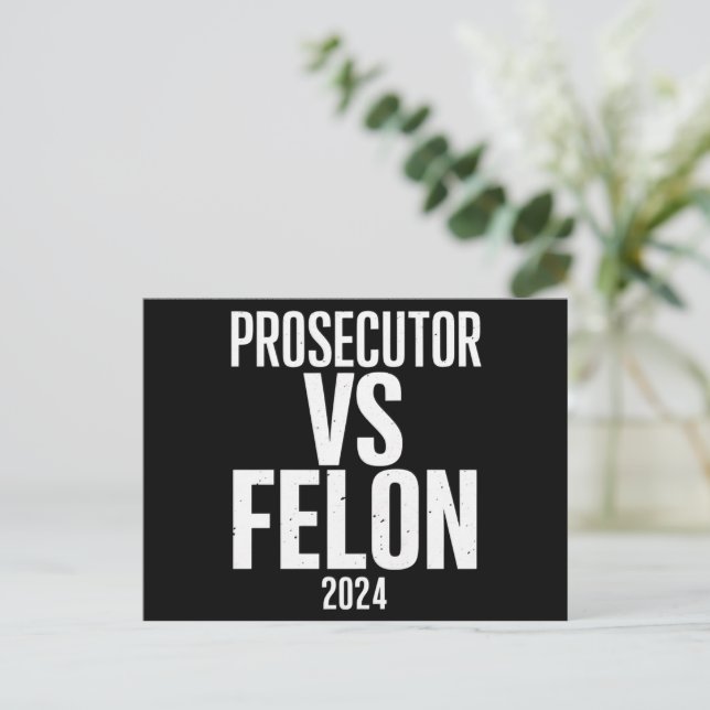 Åklagare Vs Felon 2024 Vykort (Stående Fram)