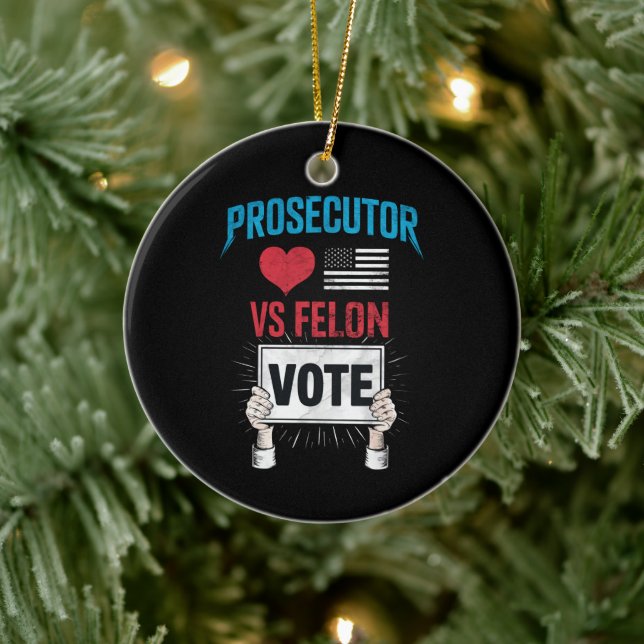 Åklagare vs Felonröstning Julgransprydnad Keramik (Träd)