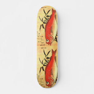 Akodai - Hiroshiges färgstarka japanska fiskutskri Skateboard Bräda 19,5 Cm