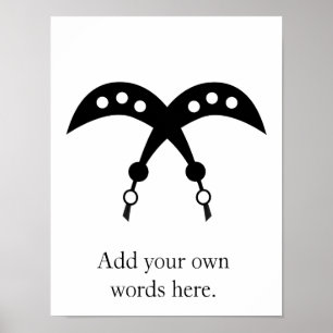 AKOFENA   Adinkra Symbol of Courage and Valor Poster
