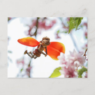 Akorn Elf-flicka som vykort för tulip fairy vår