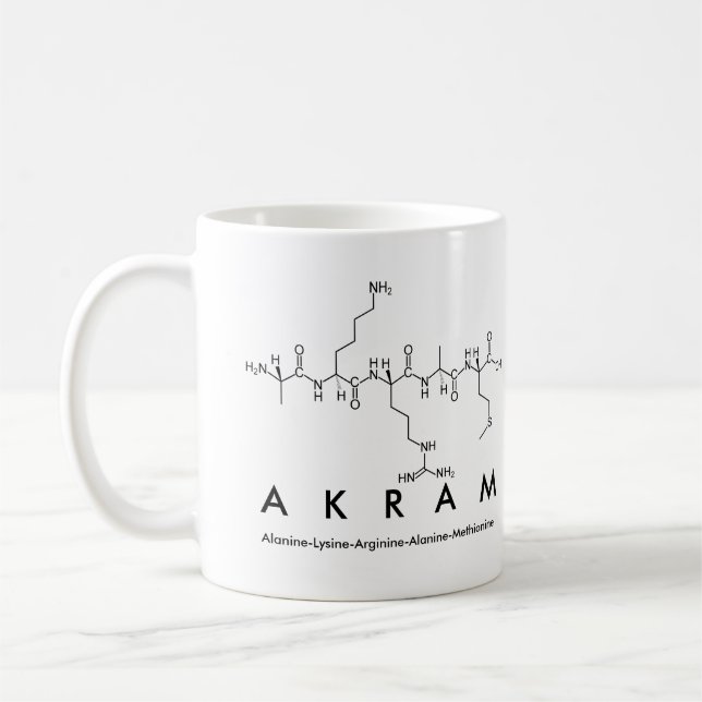 Akram peptide namn mugg (Vänster)