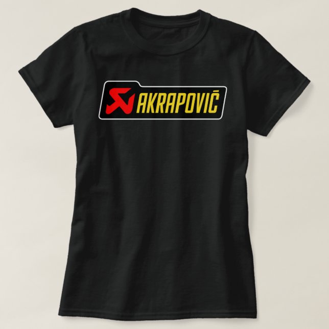 Akrapovic anpassningsbar gjorde gult C för replikd T Shirt (Design framsida)