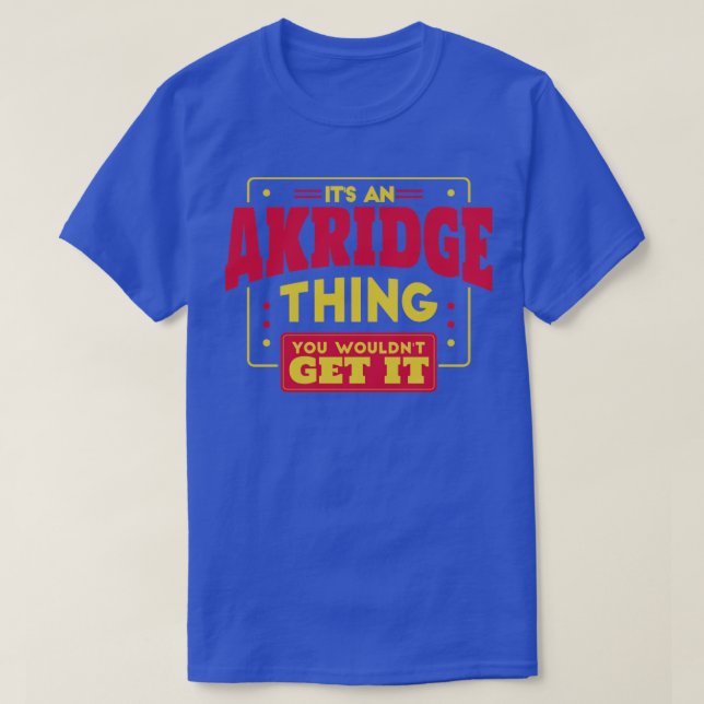 Akridge T Shirt (Design framsida)