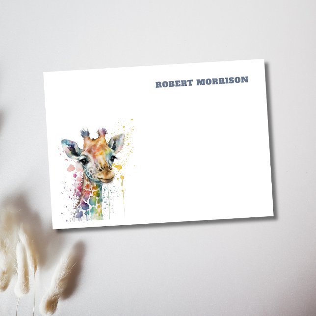 Akrief Giraff Minimalistisk Personlig Post-it Block (Skapare uppladdad)
