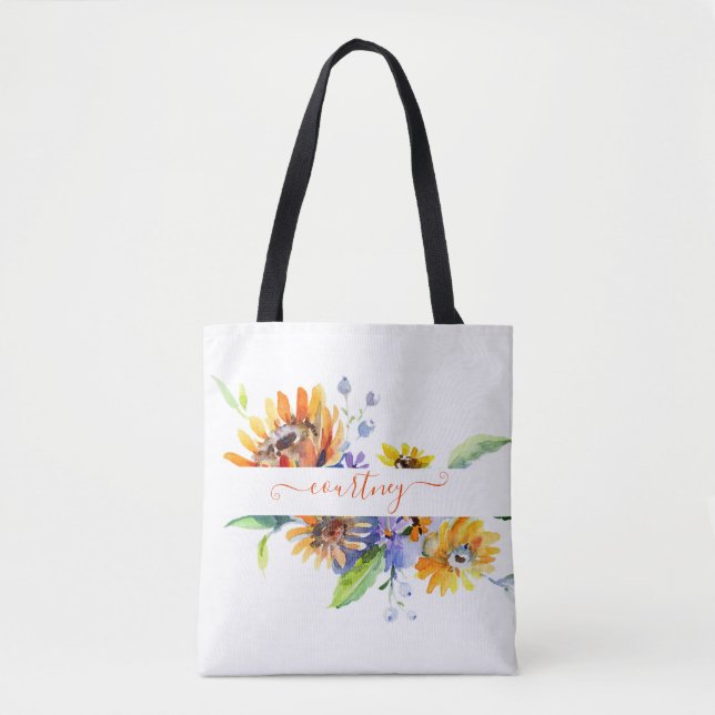 Akrivarblommor personliga   tygkasse (Framsida)
