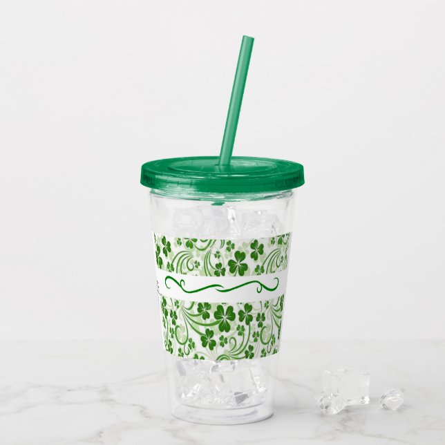 Akrlysk Tumber St. Patrick's Day Take Away Mugg (Baksida Ice)
