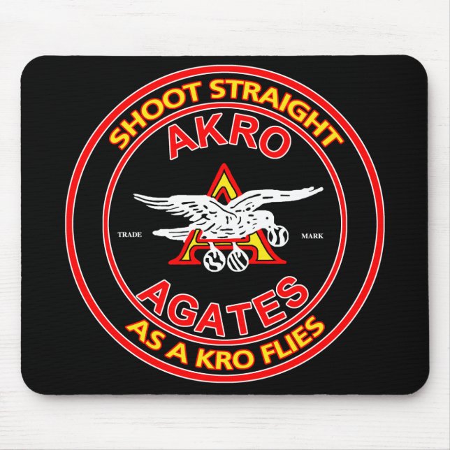 Akro Agatesvart Mousepad Musmatta (Framsidan)