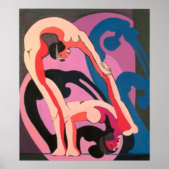 Akrobatenpaar Plastik Poster (Framsidan)