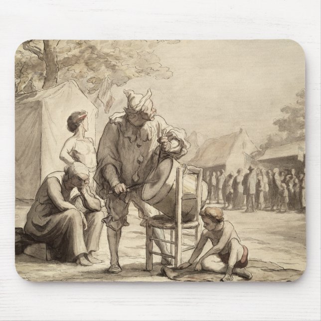 Akrobater på mässan c.1865-69 musmatta (Framsidan)