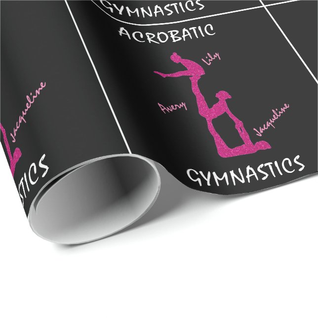 Akrobatisk Gymnastik Present Presentpapper (Rullad Hörn)
