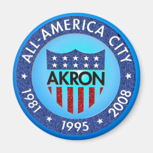 Akron all Amerika stadsmagnet Magnet