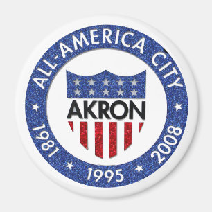 Akron all Amerika stadsmagnet Magnet
