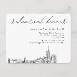 Akron Bröllop Elegant Rehearsal Middag Tilläggskort