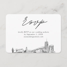 Akron Bröllop minimalistisk OSA i skevning Tilläggskort