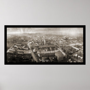 Akron fungerar det Ohio fotoet 1907 Poster