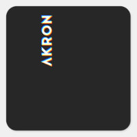 Akron Ohio CMYK Glitch-typ