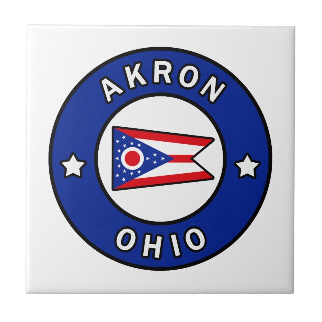 Akron Ohio Kakelplatta (Framsidan)