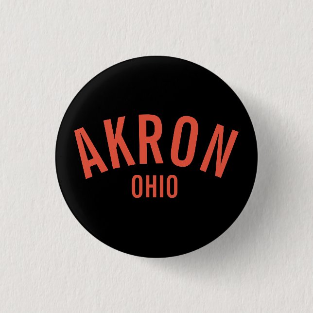 Akron, Ohio Magnet Knapp (Framsida)