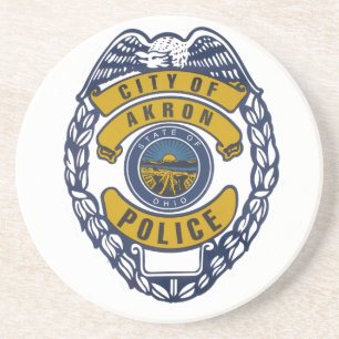 Akron Ohio polisenetikett Underlägg Sandsten