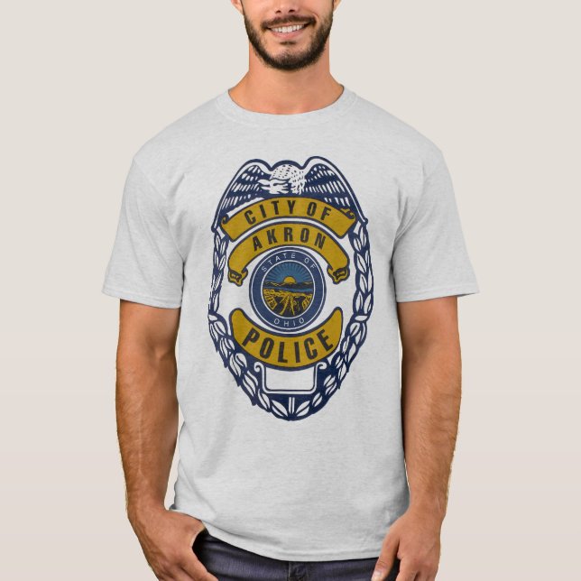 Akron Ohio polisenShirt. Tee (Framsida)