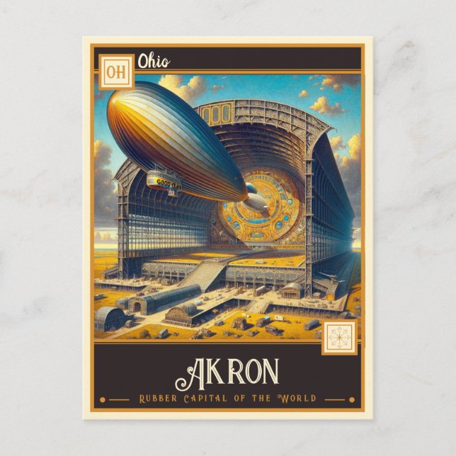 Akron, Ohio | VINTAGE Vykort (Framsida)