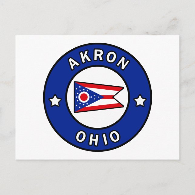 Akron Ohio Vykort (Framsida)